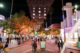 Winterlit Santa Monica