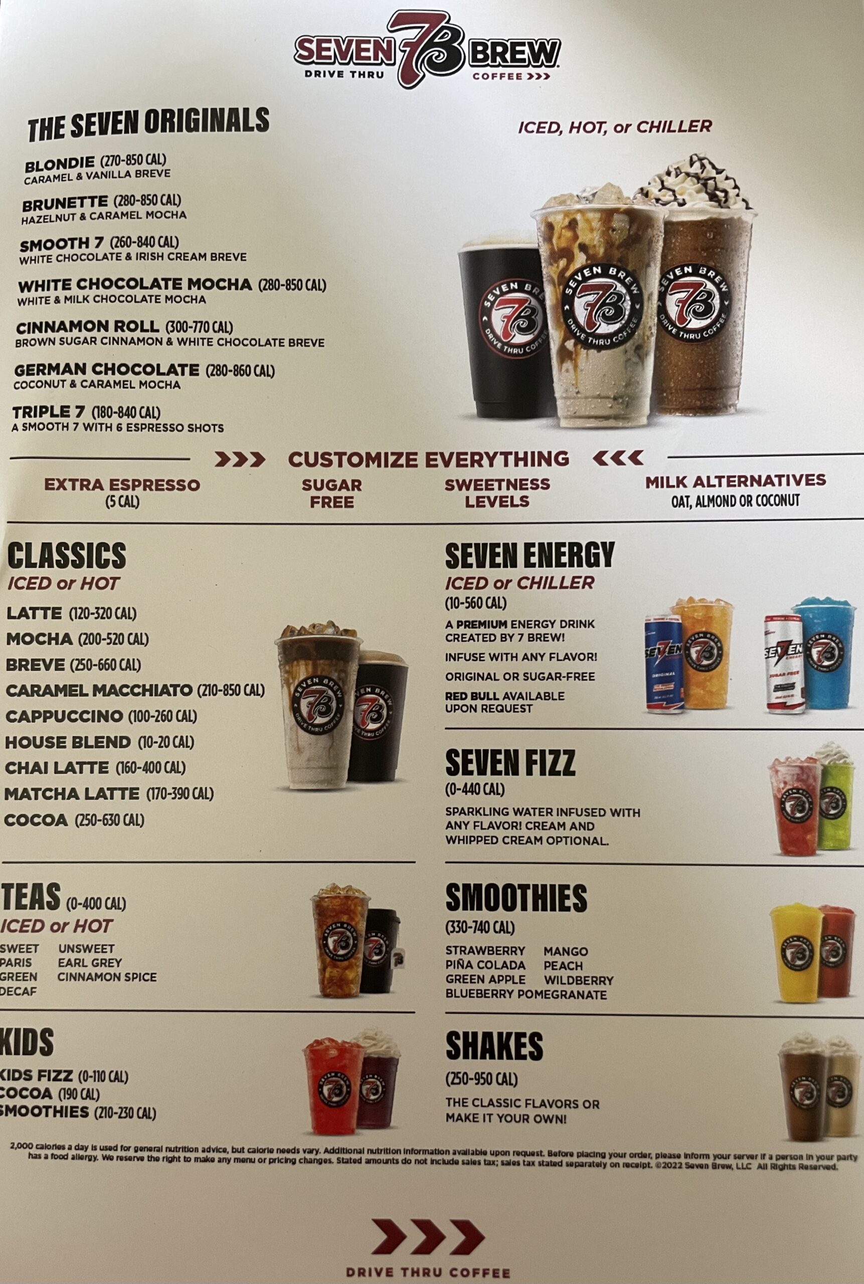 7 Brew Menu