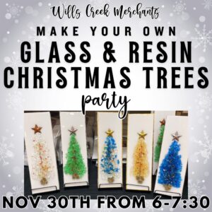 Glass & Resin Christmas Tree Party